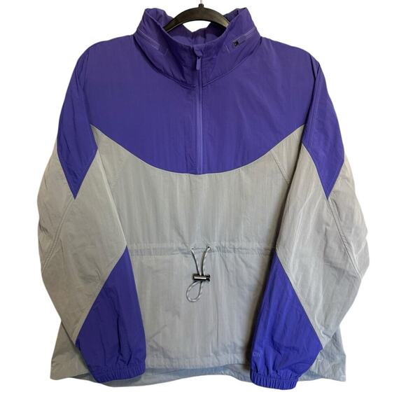 Lululemon Evergreen Anorak Windbreaker Quarter Zip Hoodie Purple Gray Size 8 - Picture 4 of 14